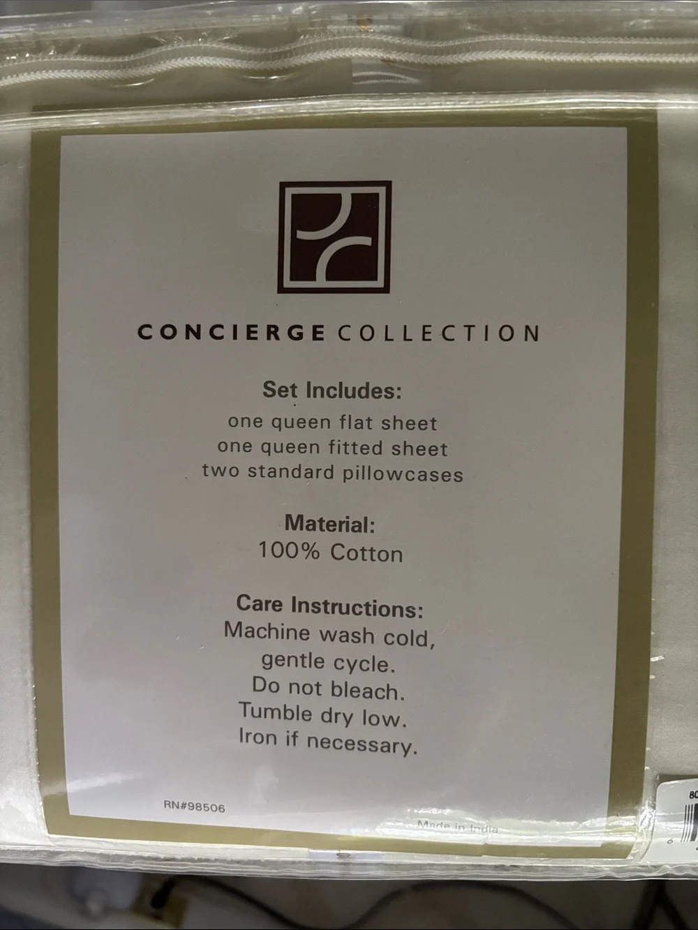 Concierge Collection 4pc Queen Sheet Set - Cream 800 Thread Count